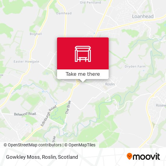 Gowkley Moss, Roslin map