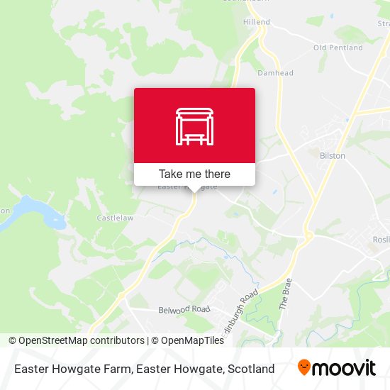 Easter Howgate Farm, Easter Howgate map