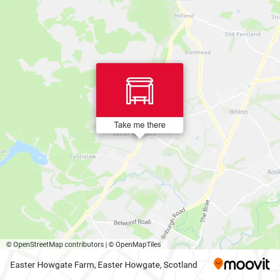 Easter Howgate Farm, Easter Howgate map