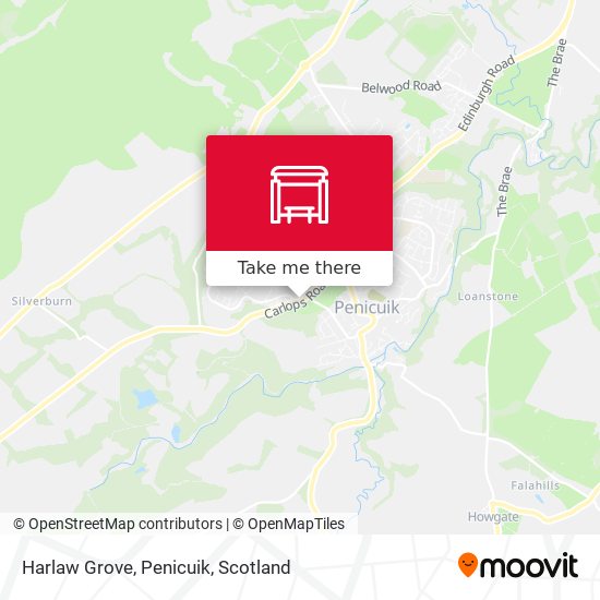 Harlaw Grove, Penicuik map