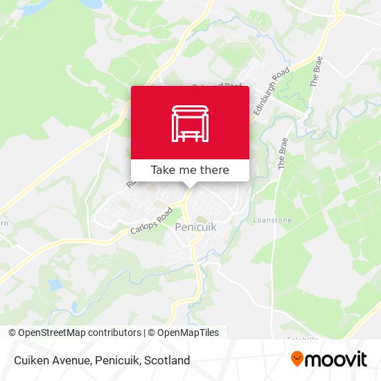 Cuiken Avenue, Penicuik map