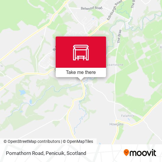 Pomathorn Road, Penicuik map