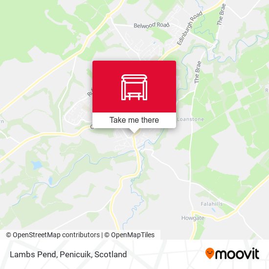 Lambs Pend, Penicuik map