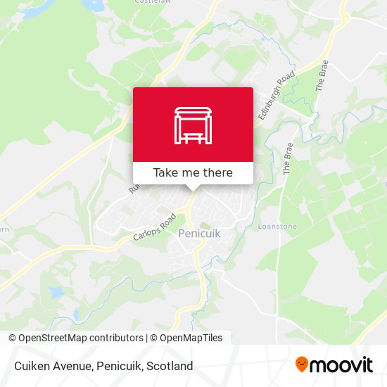 Cuiken Avenue, Penicuik map