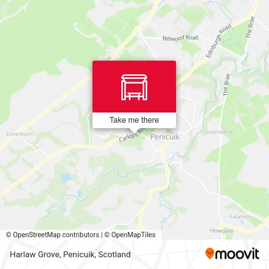 Harlaw Grove, Penicuik map