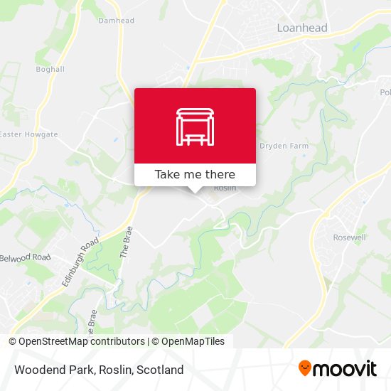 Woodend Park, Roslin map