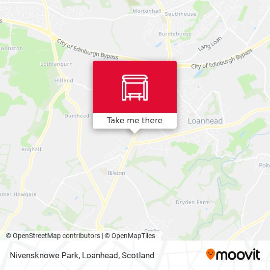 Nivensknowe Park, Loanhead map