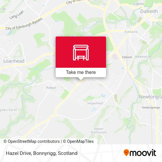 Hazel Drive, Bonnyrigg map