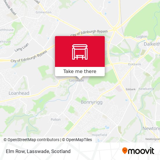 Elm Row, Lasswade map