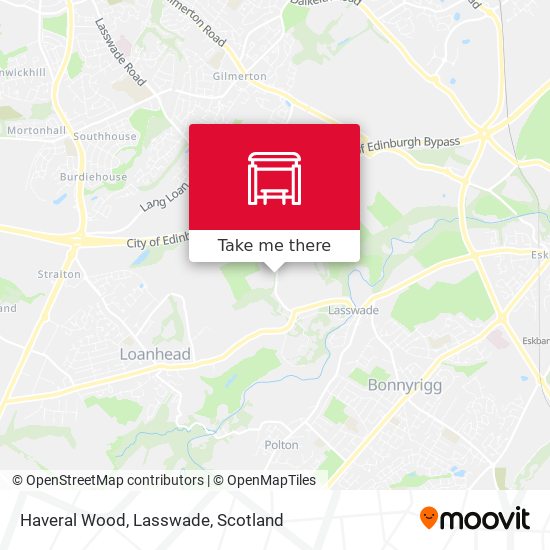 Haveral Wood, Lasswade map