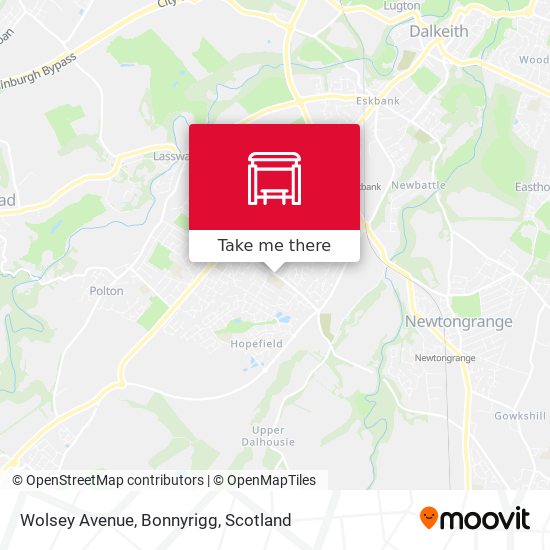 Wolsey Avenue, Bonnyrigg map