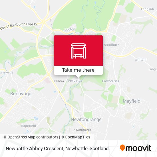 Newbattle Abbey Crescent, Newbattle map