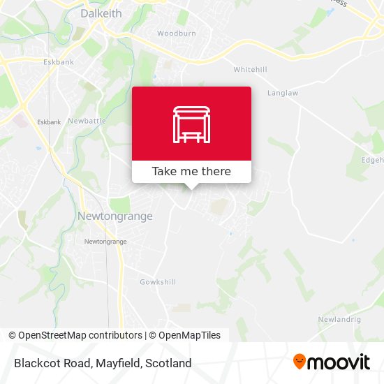 Blackcot Road, Mayfield map