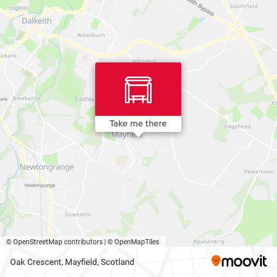 Oak Crescent, Mayfield map