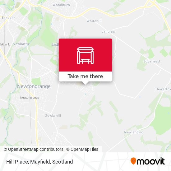 Hill Place, Mayfield map