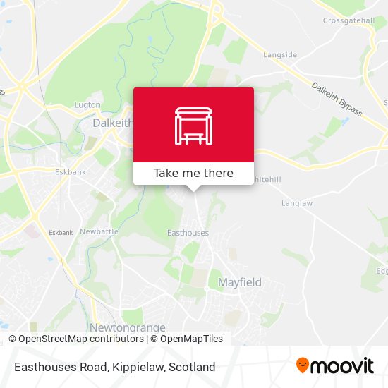 Easthouses Road, Kippielaw map