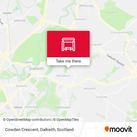 Cowden Crescent, Dalkeith map