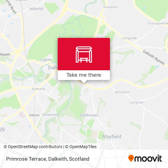 Primrose Terrace, Dalkeith map