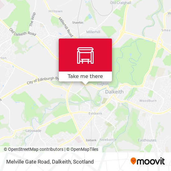 Melville Gate Road, Dalkeith map