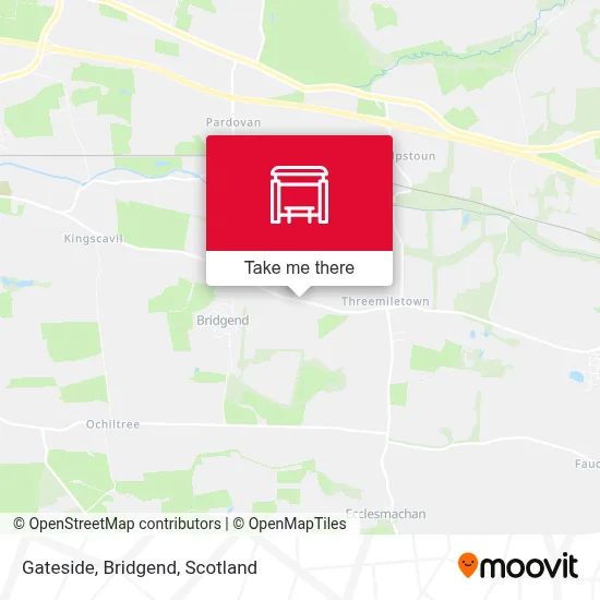 Gateside, Bridgend map