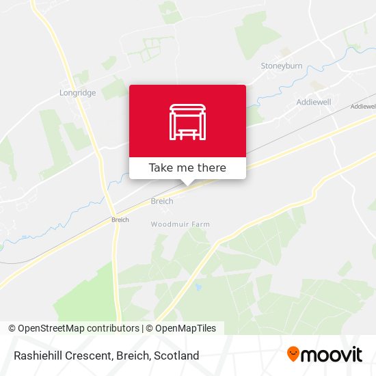 Rashiehill Crescent, Breich map