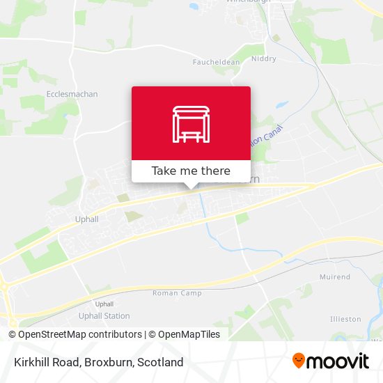 Kirkhill Road, Broxburn map
