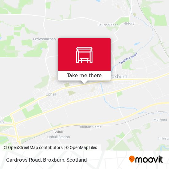Cardross Road, Broxburn map