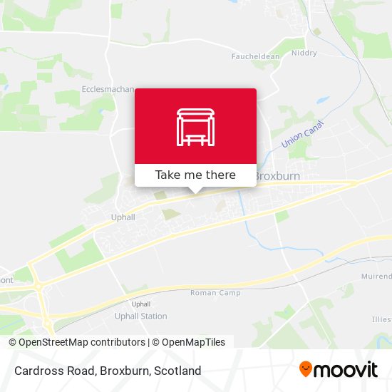 Cardross Road, Broxburn map