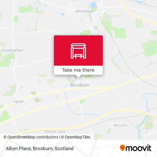 Albyn Place, Broxburn map