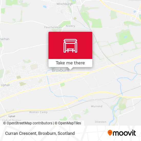 Curran Crescent, Broxburn map