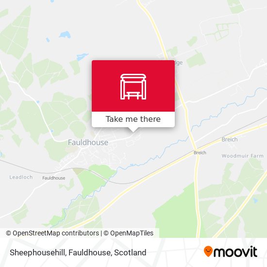 Sheephousehill, Fauldhouse map