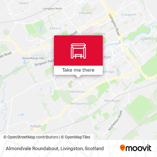 Almondvale Roundabout, Livingston map
