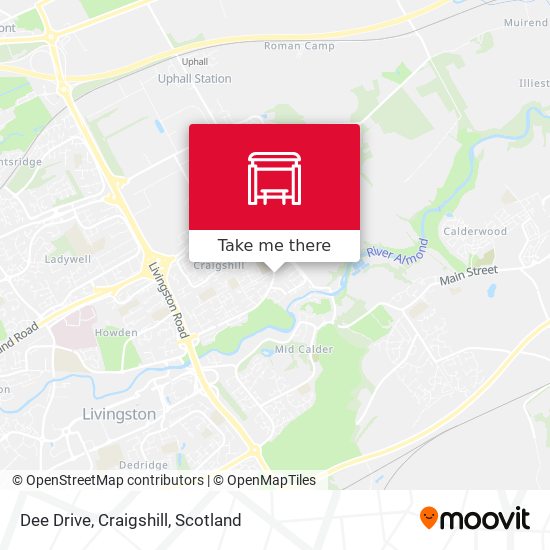 Dee Drive, Craigshill map