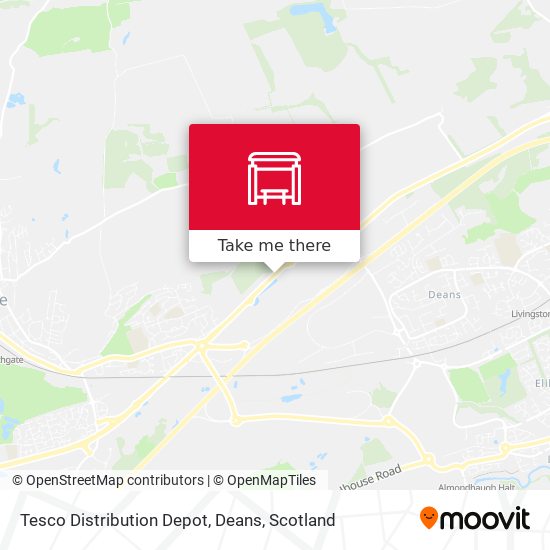 Tesco Distribution Depot, Deans map