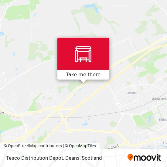 Tesco Distribution Depot, Deans map