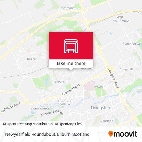 Newyearfield Roundabout, Eliburn map