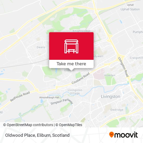 Oldwood Place, Eliburn map