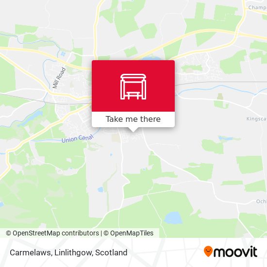 Carmelaws, Linlithgow map