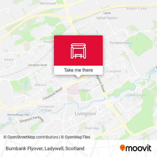 Burnbank Flyover, Ladywell map
