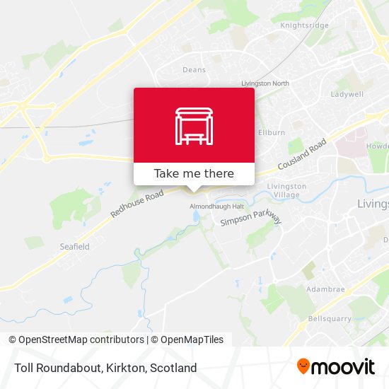 Toll Roundabout, Kirkton map