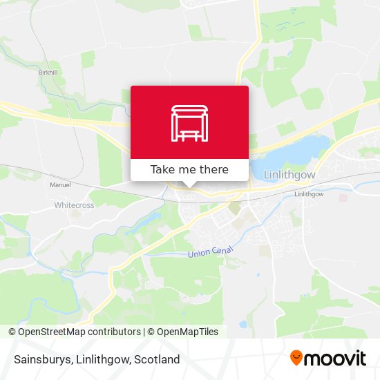 Sainsburys, Linlithgow map