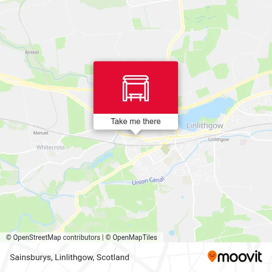Sainsburys, Linlithgow map