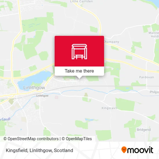 Kingsfield, Linlithgow map