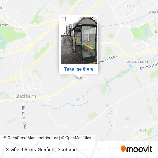 Seafield Arms, Seafield map