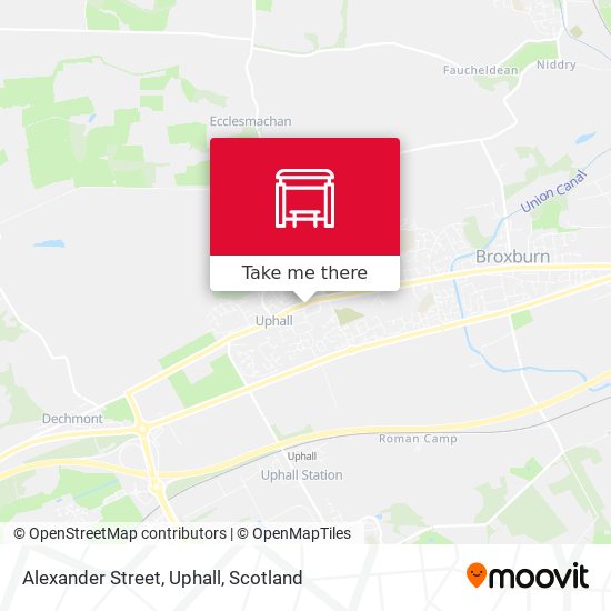 Alexander Street, Uphall map