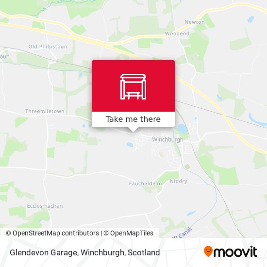 Glendevon Garage, Winchburgh map