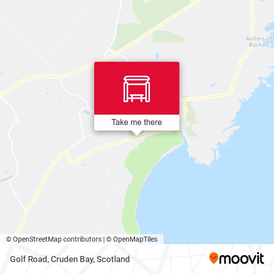 Golf Road, Cruden Bay map