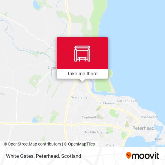 White Gates, Peterhead map