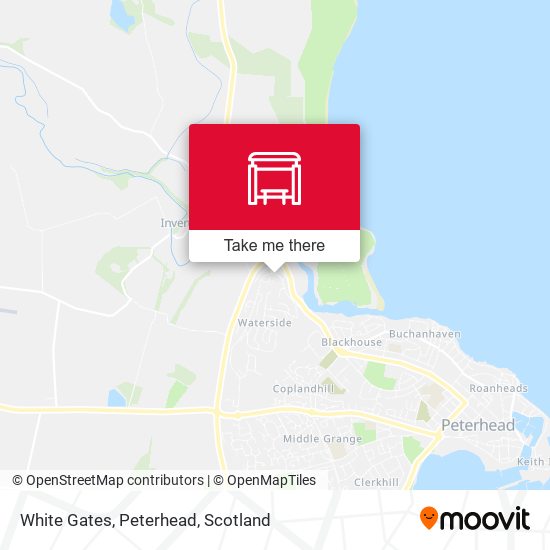 White Gates, Peterhead map