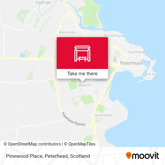 Pinewood Place, Peterhead map